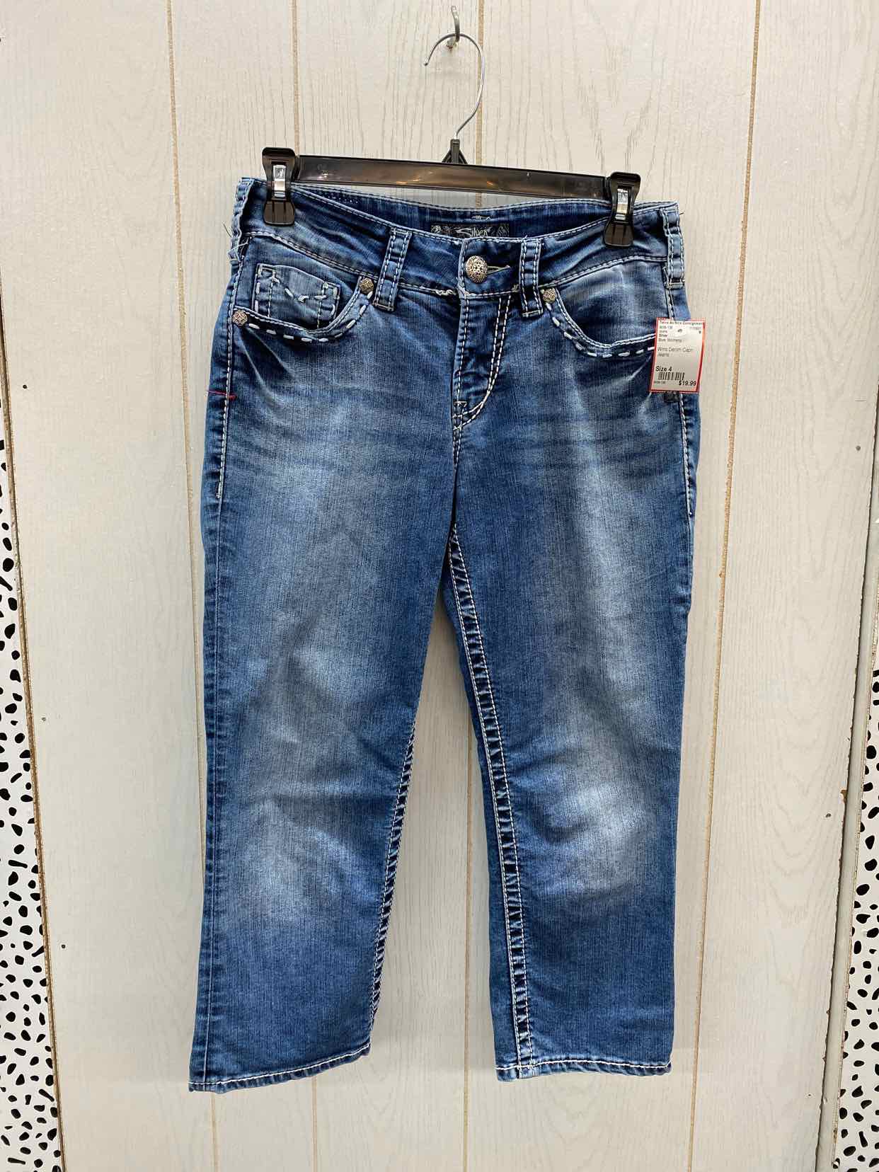 Silver Blue Womens Size 4 Jeans