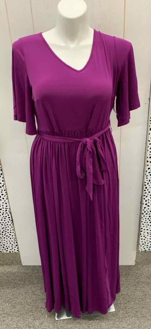 Roamans Purple Womens Size 12 Dress