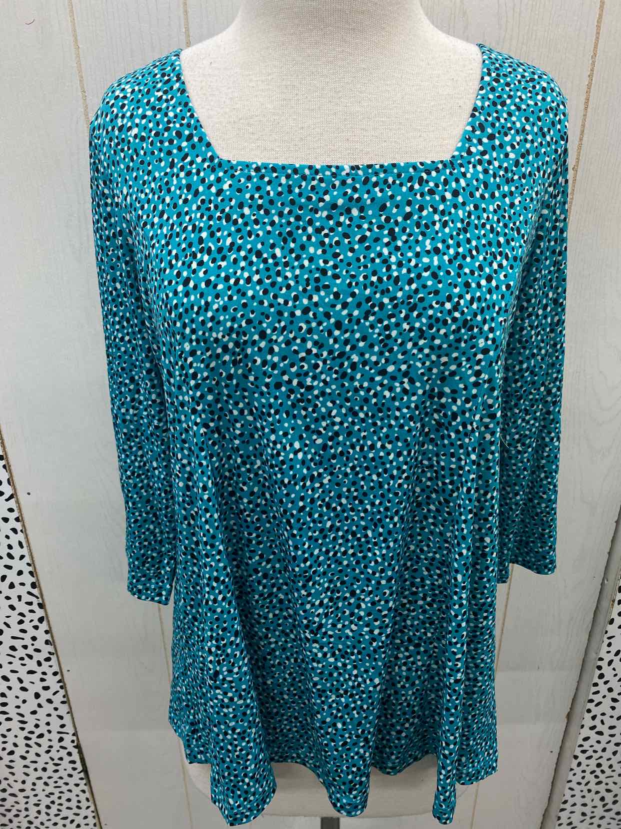 Susan Graver Teal Womens Size S/P Shirt