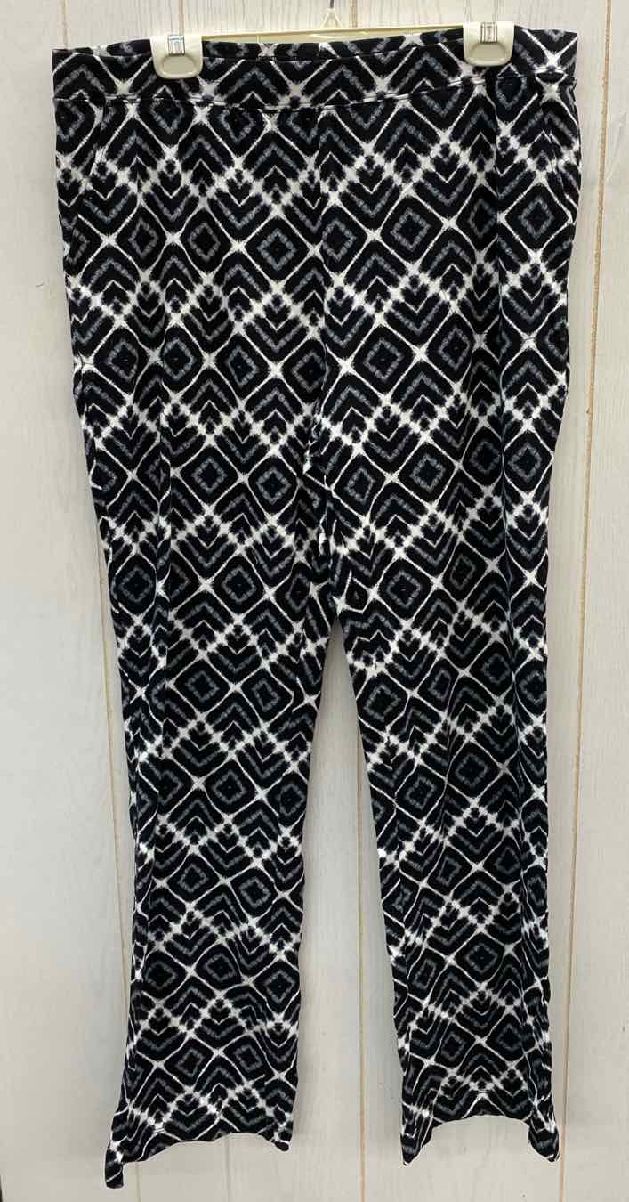 D & Co Black Womens Size L Tall Pants