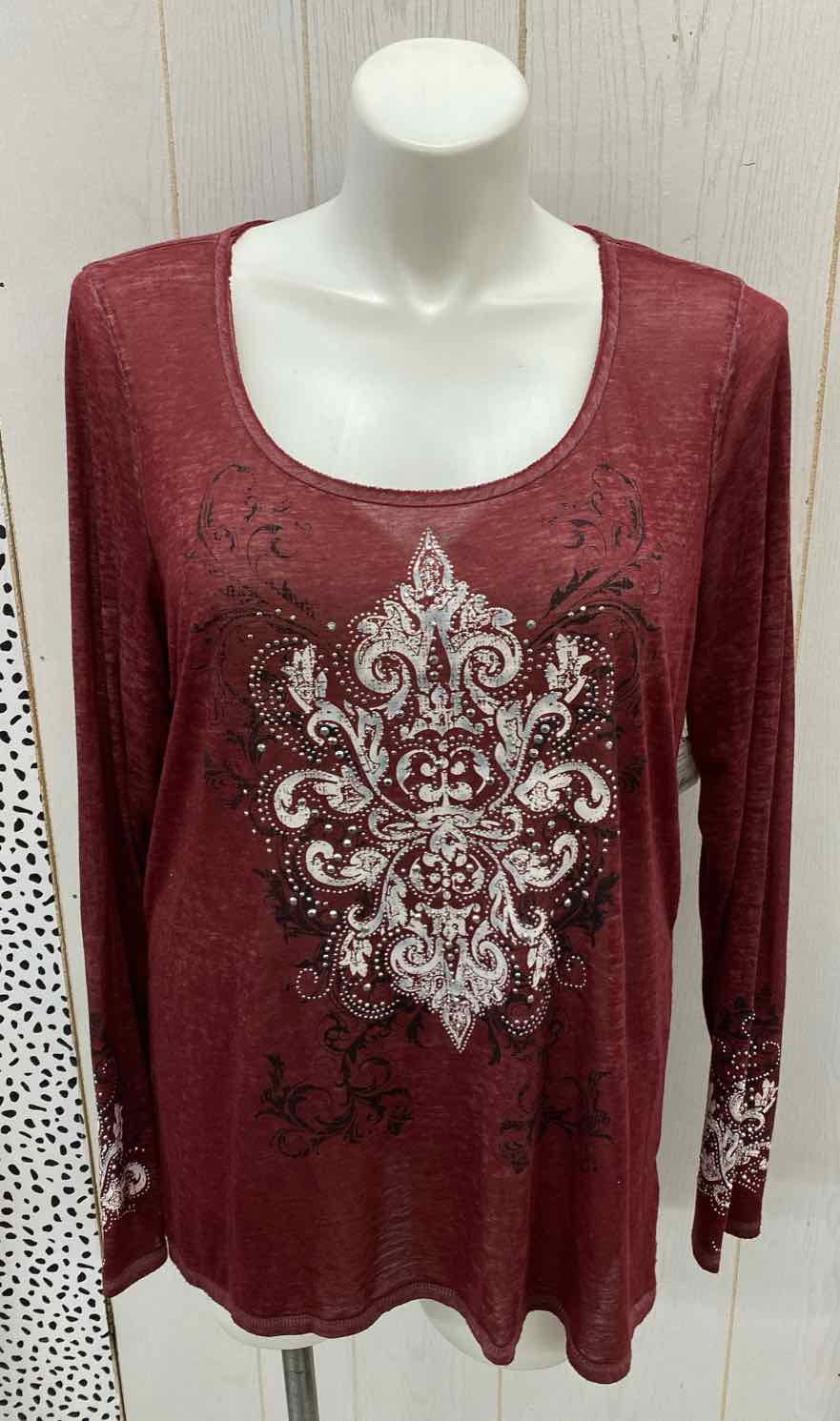 Maurices Burgundy Womens Size 20 Shirt