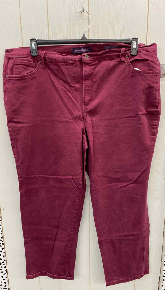 Gloria Vanderbilt Burgundy Womens Size 24W Pants