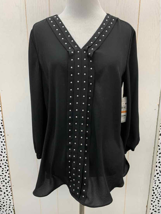 JM Collection Black Womens Size Small Shirt