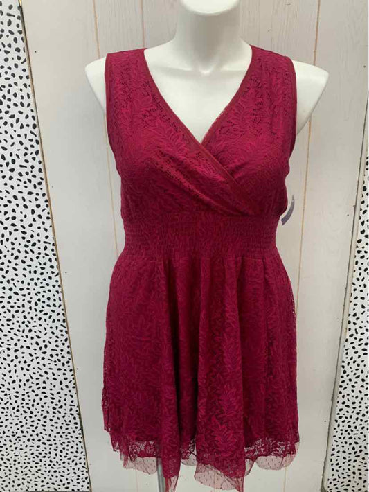 Burgundy Womens Size 12/14 Dress