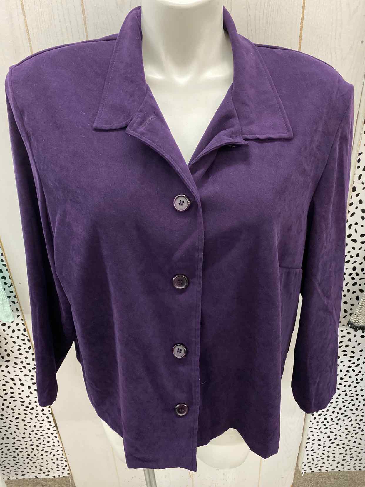 Briggs Purple Womens Size 3X Blazer