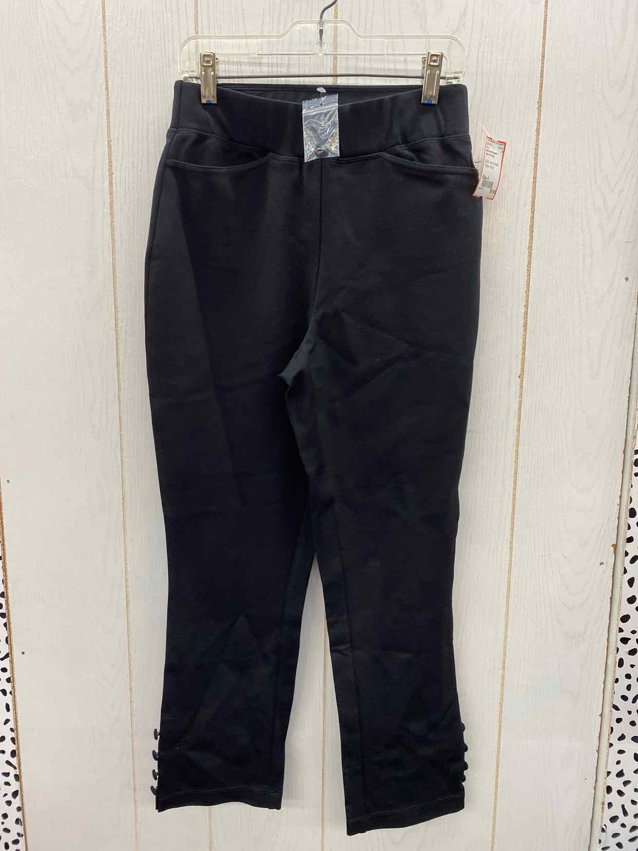 belle by Kim Gravel Black Womens Size 4 Pants