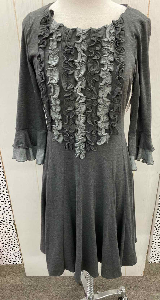 Dressbarn Gray Womens Size 8 Dress