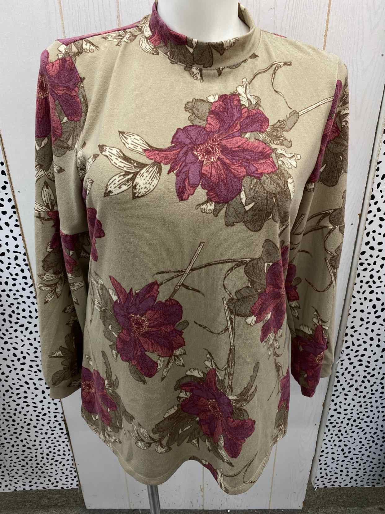 D & Co Tan Womens Size L/XL Shirt