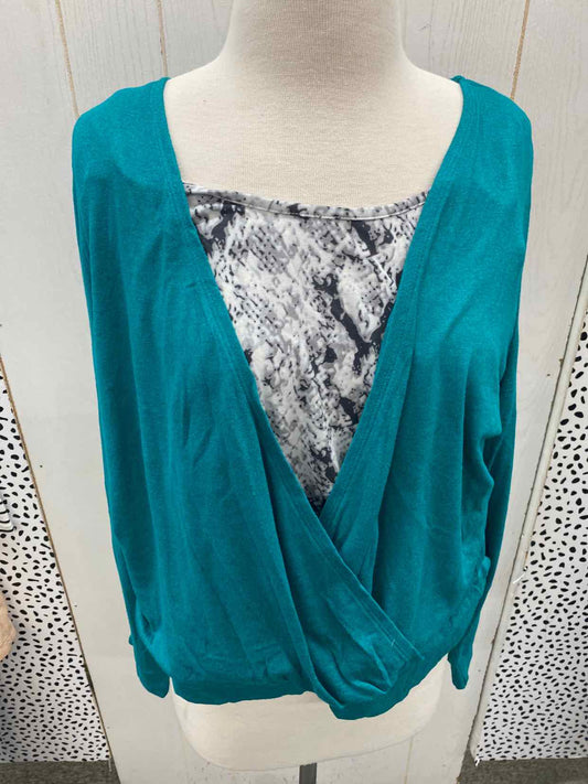 belle by Kim Gravel Teal Womens Size M/L Shirt