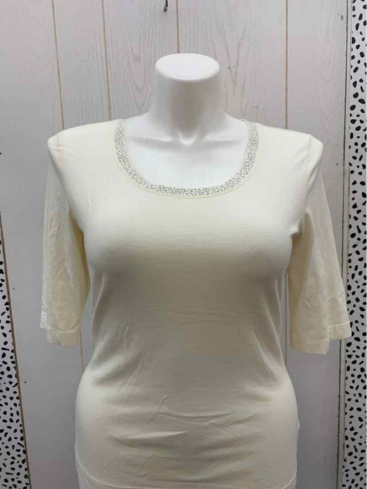 St John Cream Womens Size L Shirt