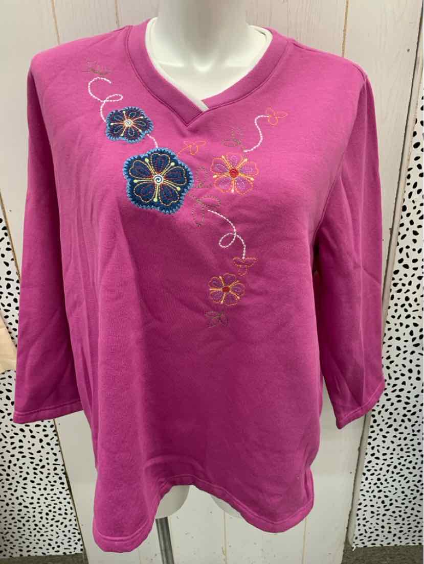 Liz & Me Pink Womens Size 1X Sweatshirt