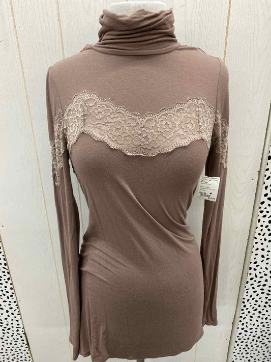 Free People Taupe Womens Size M Shirt