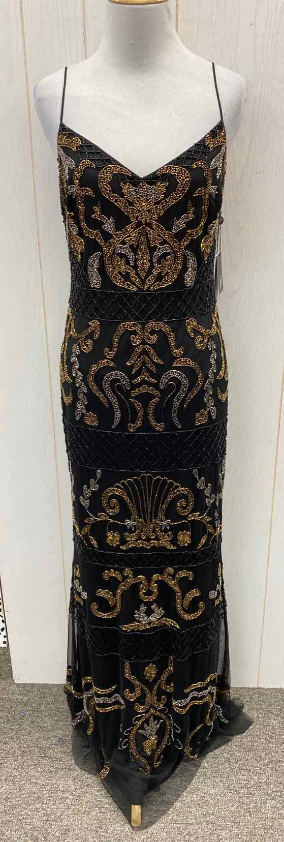 Adrianna Papell Black Womens Size 4 Dress