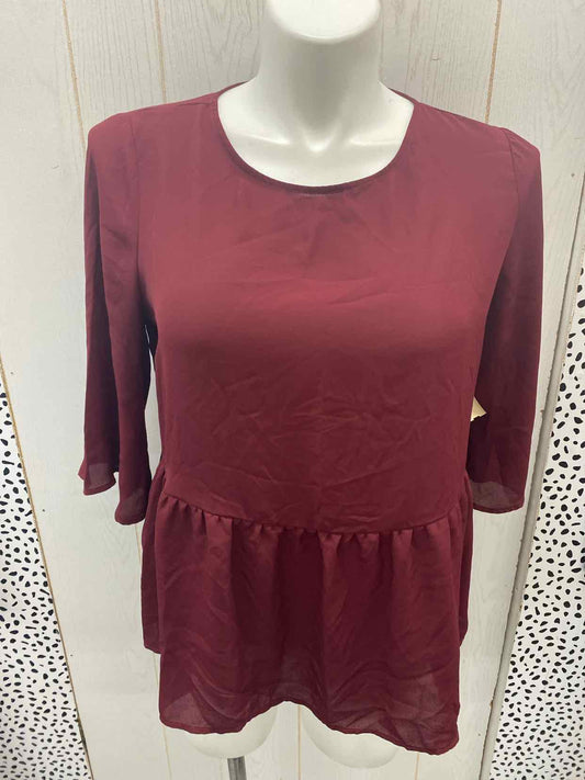 Faded Glory Burgundy Womens Size L Shirt