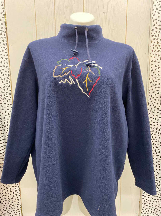 CJ Banks Navy Womens Size 2X Sweatshirt