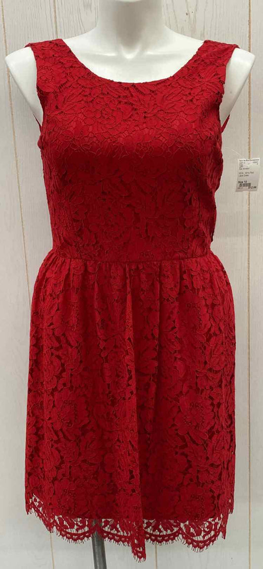 LOFT Red Womens Size 10 Dress