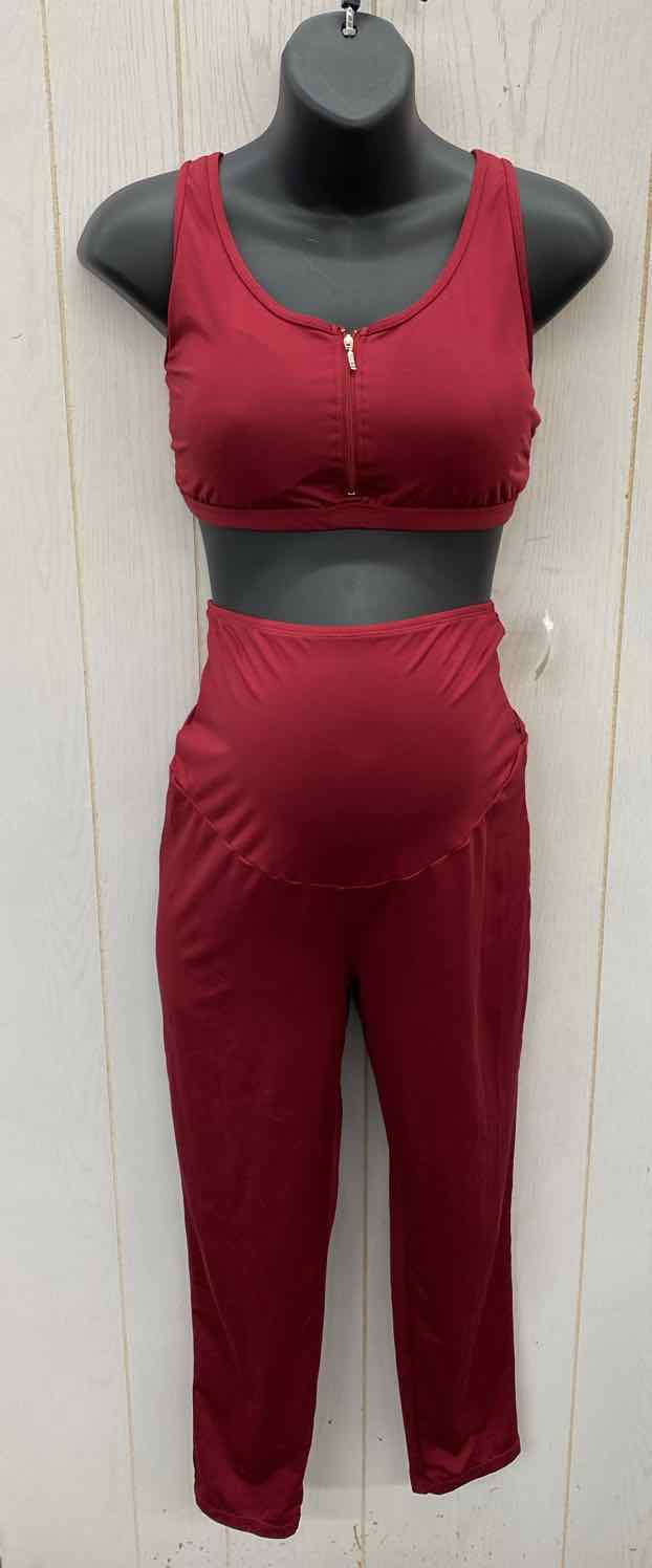 Shein Burgundy Maternity Size XL Pant Set