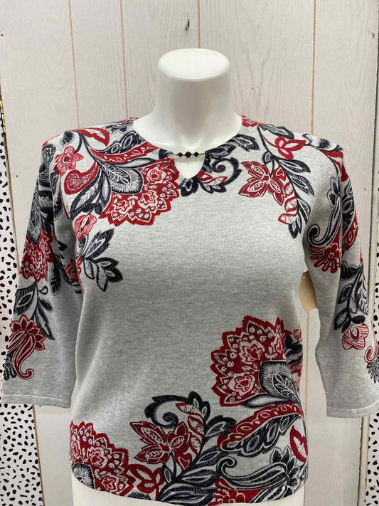 Alfred Dunner Gray Womens Size L/P Shirt