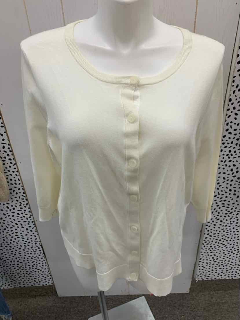 Worthington Cream Womens Size 1X Sweater