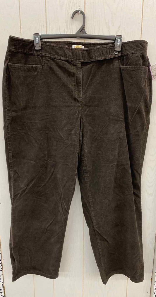 Talbots Brown Womens Size 24W Pants