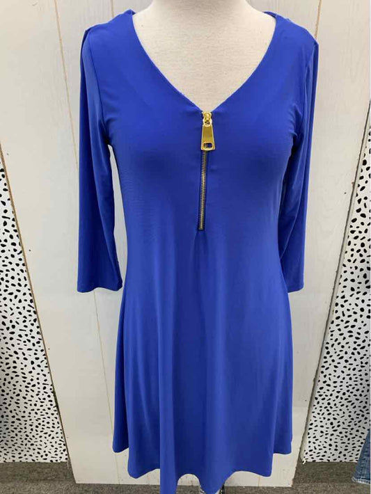 Nina Leonard Blue Womens Size 6 Dress