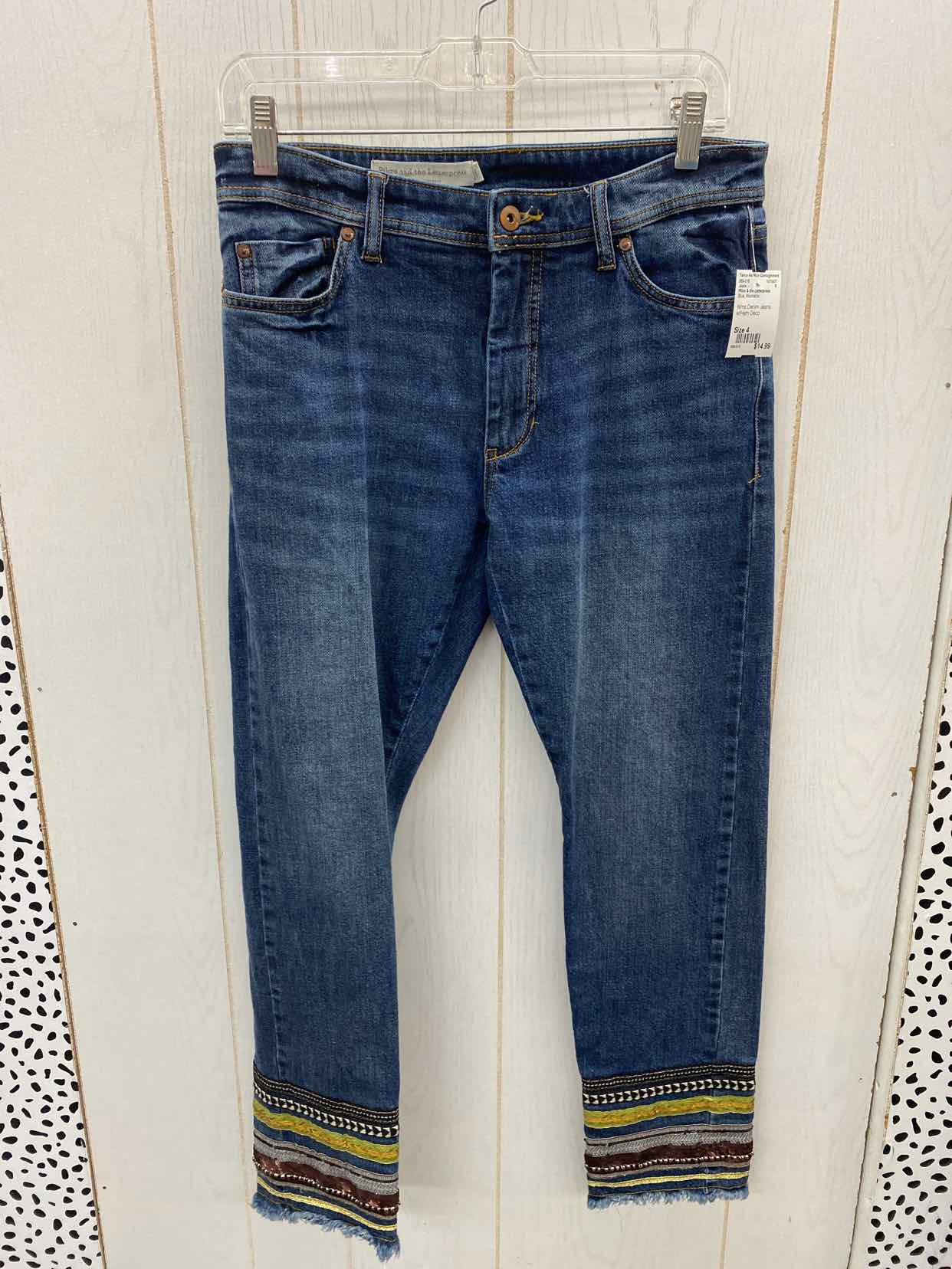 Pilco & the Letterpress Blue Womens Size 4 Jeans