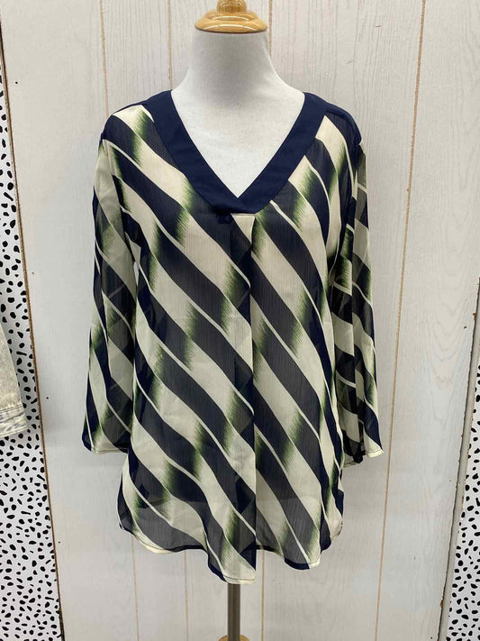 Liz Claiborne Navy Womens Size Small Shirt