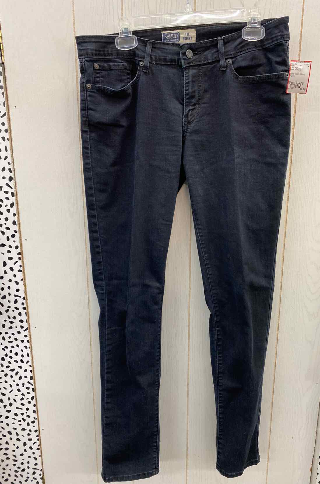 Levis Signature Black Womens Size 12 Long Pants