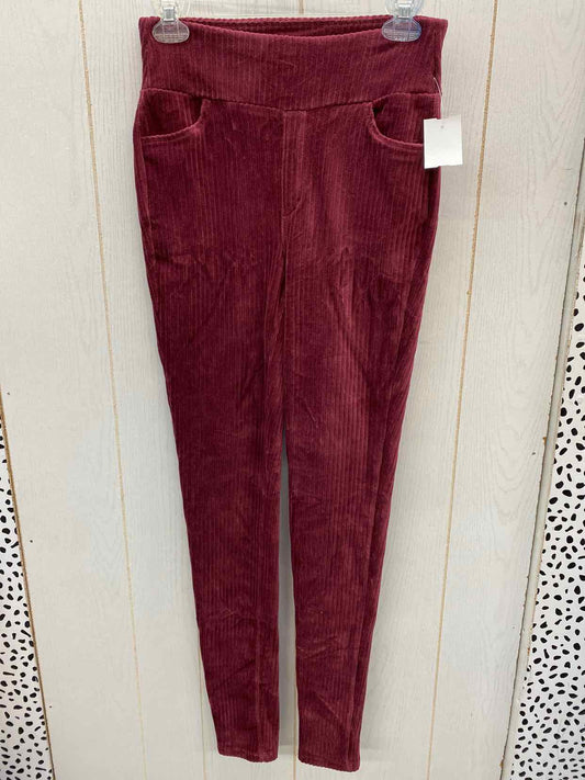 Burgundy Womens Size 2 Tall Pants