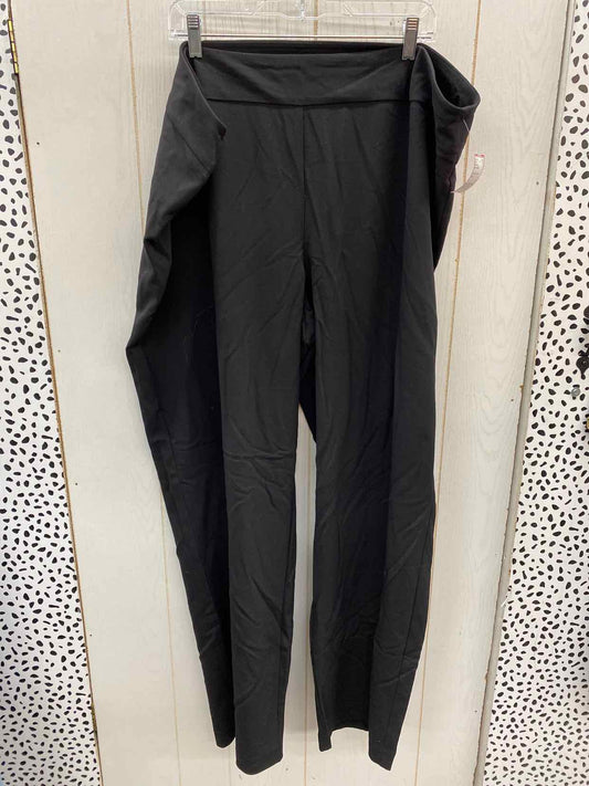 Roz & Ali Black Womens Size 24W Long Pants