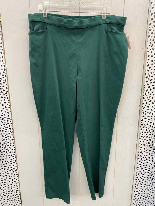 Worthington Green Womens Size 20W Pants