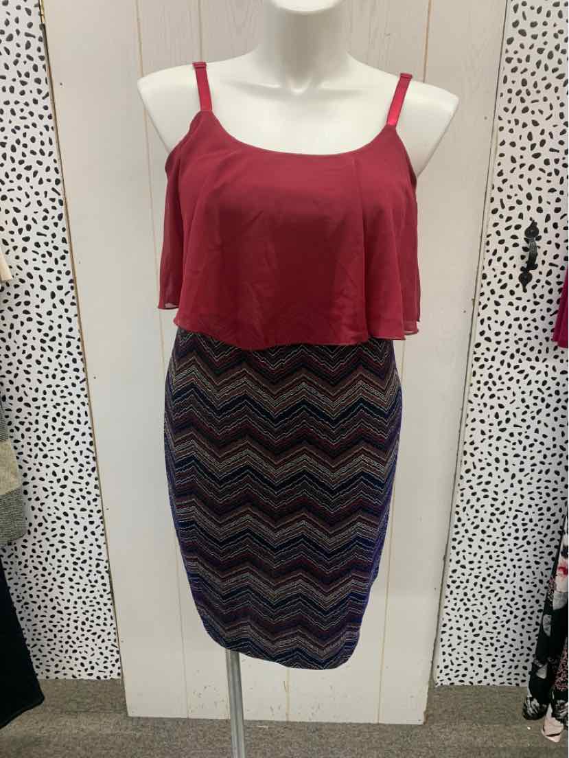 DEB Burgundy Womens Size 12/14 Dress