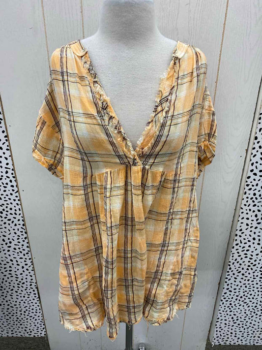 Free People Orange Womens Size S/M Shirt