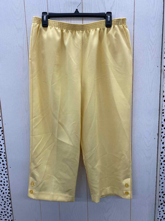 Alfred Dunner Yellow Womens Size 12 Pants
