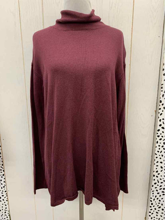 Diane Gilman Burgundy Womens Size Small Shirt