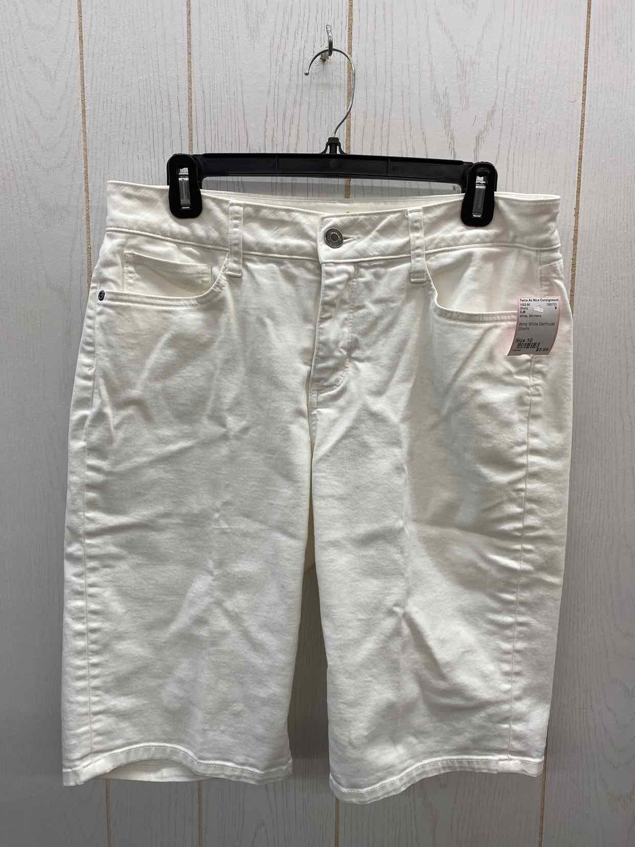 SJB White Womens Size 10 Shorts