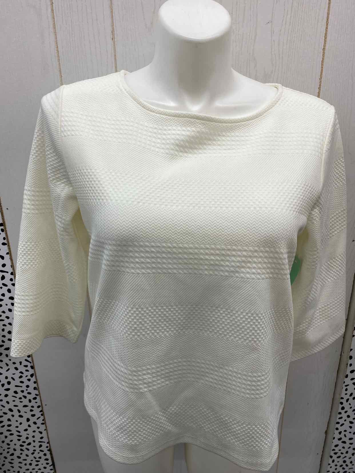 Chico's Cream Womens Size L Shirt