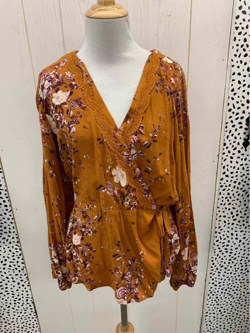 Maurices Orange Womens Size M Shirt