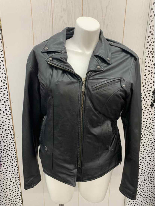 Harley Davidson Black Womens Size L Jacket (Outdoor)